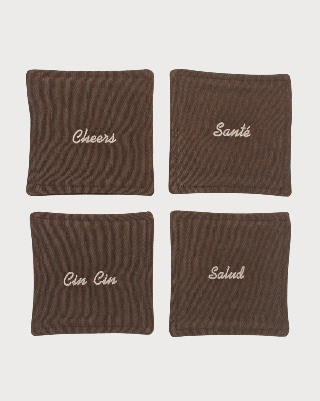 Cheers From Afar Coaster Set - Coffee