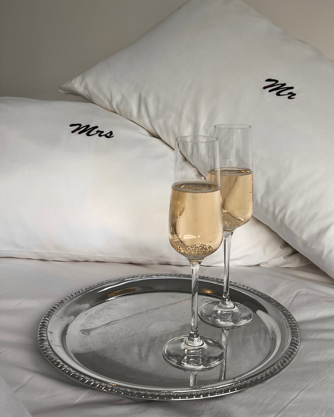 Custom Embroidered Pillowcases - Cleo Font