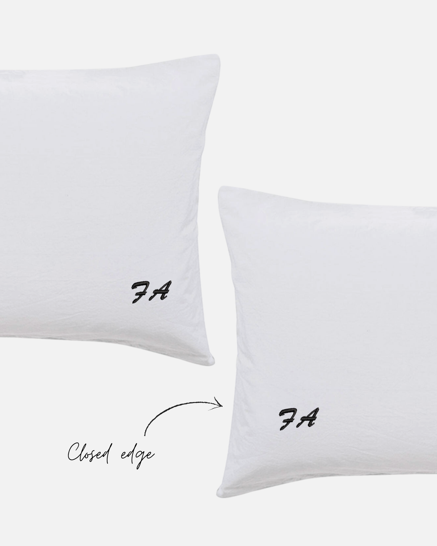 Custom Embroidered Pillowcases - Cleo