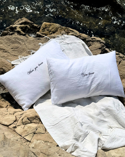 You Know Pillowcase Pair - Black
