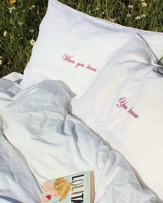 You Know Pillowcase Pair - Cherry