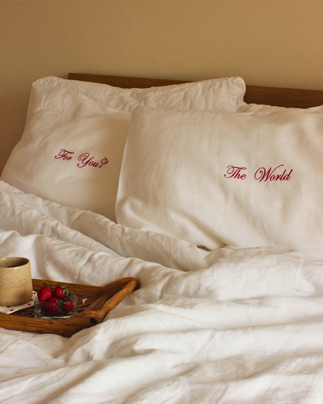 For You Pillowcase Pair - Cherry