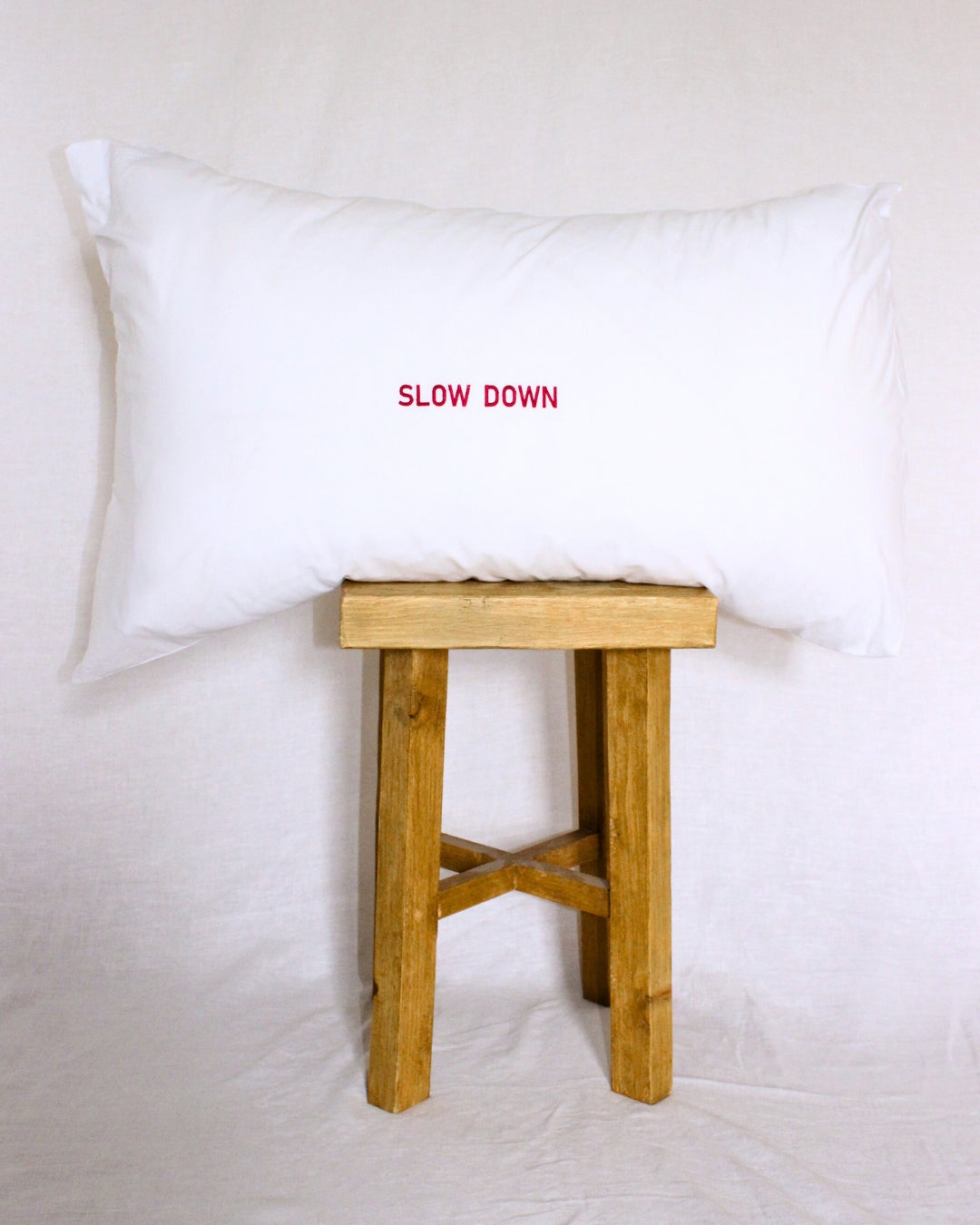 Slow Down Pillowcase Pair - Cherry