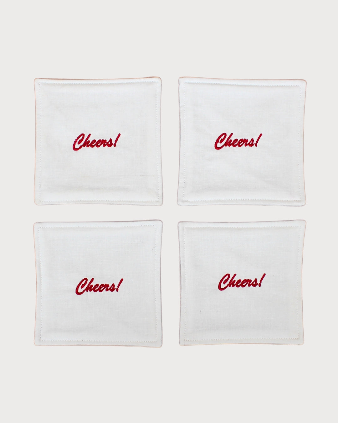 Cheers Coaster Set - White