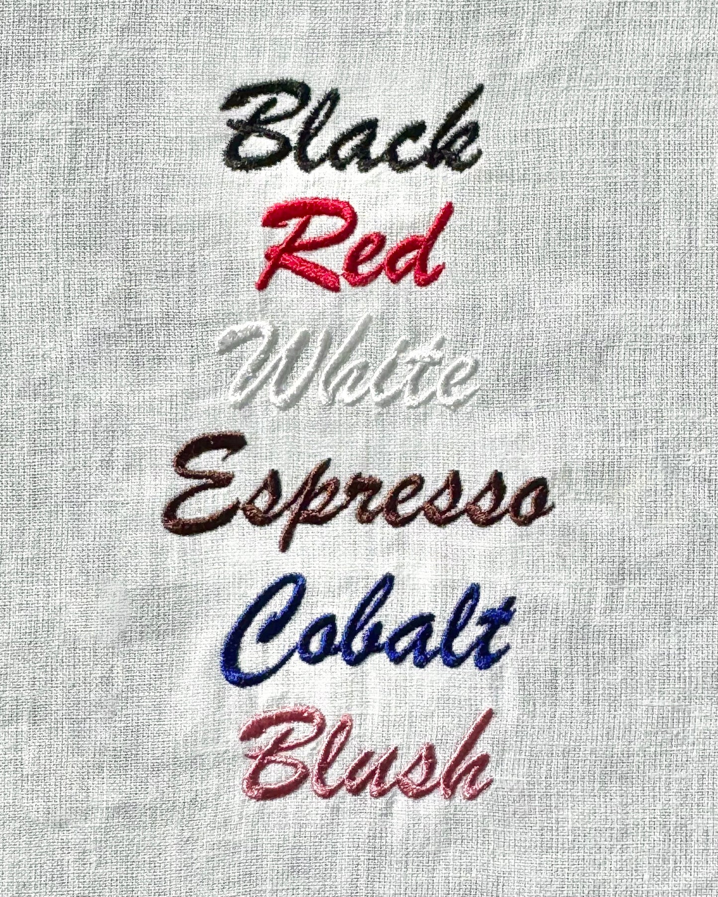 Custom Embroidered Pillowcases - Cleo Font